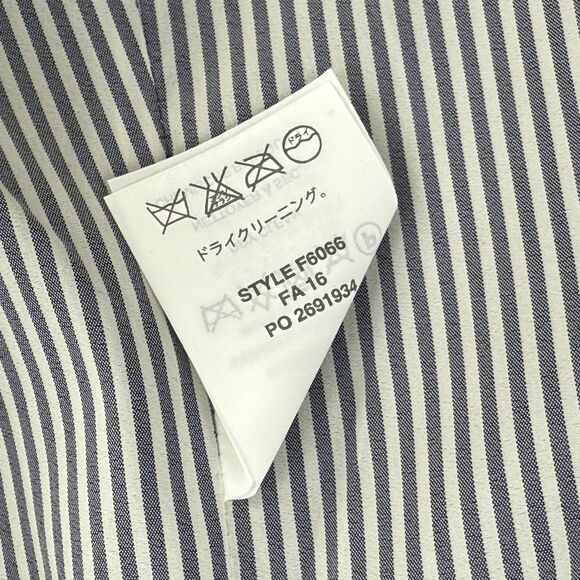 J Crew Tailored Lady Jacket Women Size 10 Navy Wool Ruffles Nautical Gold F6066 - Picture 11 of 16